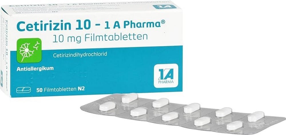 cetirizin 10 1a pharma film coated tablets 50 pcs