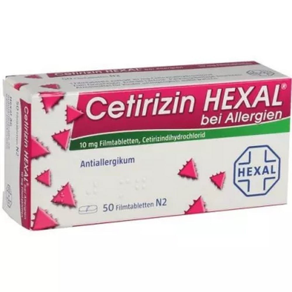 cetirizin hexal film coated tablets at allergies 50 pcs