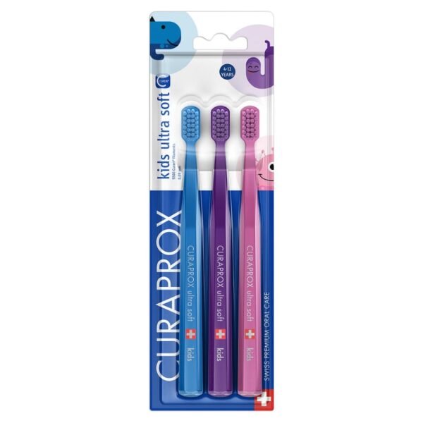 CURAPROX Kids Toothbrush 4-12 years Ultra Soft 3 pcs