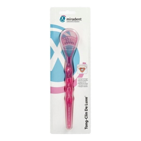 MIRADENT Tongue cleaner Tong-Clin de L.pink trans., 1 pcs