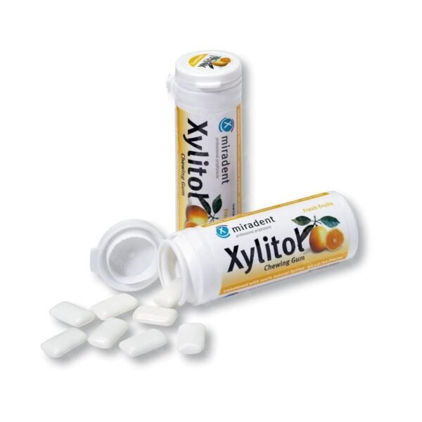 MIRADENT Xylitol Chewing Gum Fruit, 30 pcs