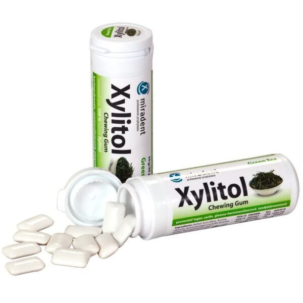 MIRADENT Xylitol Chewing Gum Green Tea, 30 pcs