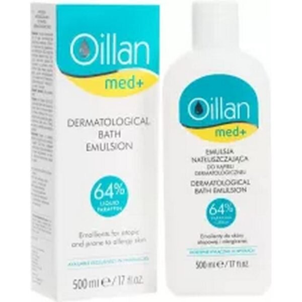 Oillan Med+ moisturizing emulsion for dermatological bath 500 ml