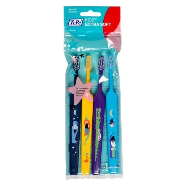 TEPE Kids Toothbrush Select Compact ZOO Extra Soft 4 pcs