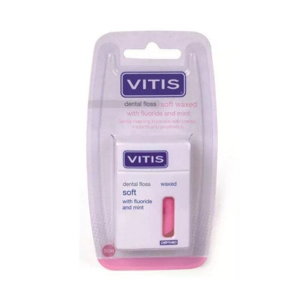 VITIS Dental floss waxed with fluoride and mint, 1 pcs