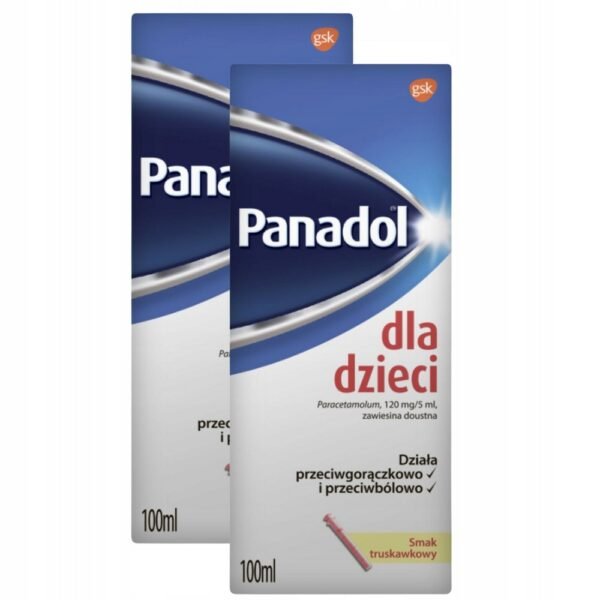 GlaxoSmithKline, GSK,2× Panadol suspension 100 ml GlaxoSmithKline Consumer Healthcare strawberry,2× Panadol zawiesina 100 ml GlaxoSmithKline Consumer Healthcare truskawkowy