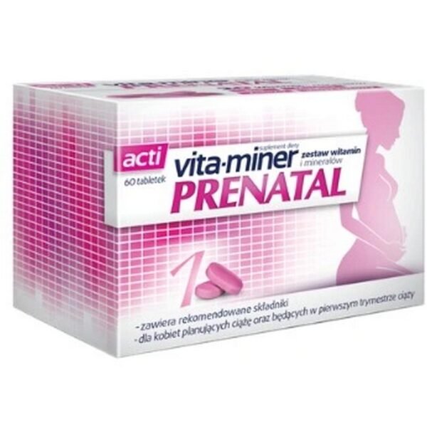 Aflofarm ,Acti vita-miner Prenatal Dietary supplement s, 65 g, 60,Acti vita-miner Prenatal Suplement diety s, 65 g, 60