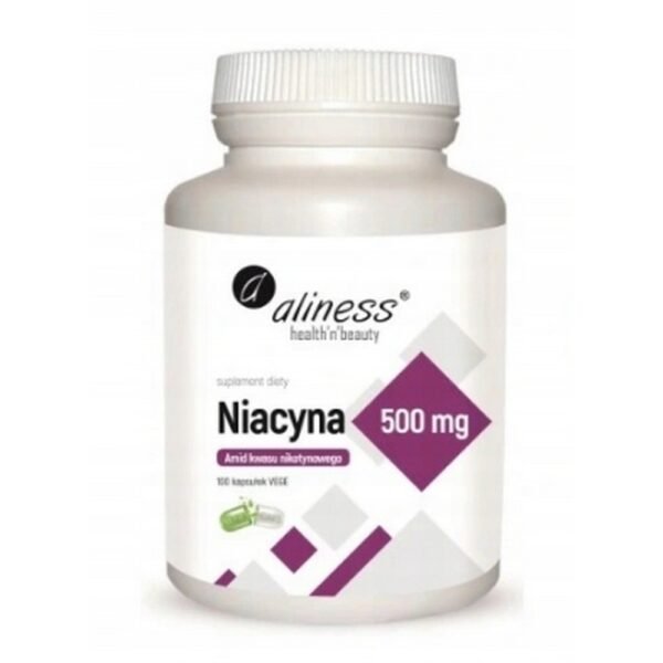 Aliness,Niacin Nicotinic Acid Amide. 500mg,Niacyna Amid kwasu nikotynowego. 500 mg
