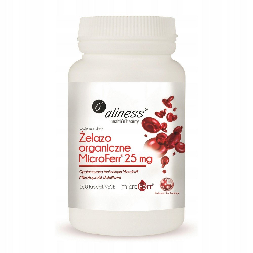 aliness organic iron microferr 25 mg 100 tabs