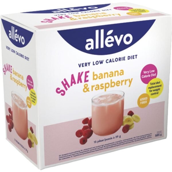 Allevo VLCD shake banana & raspberry 15 x 39 g
