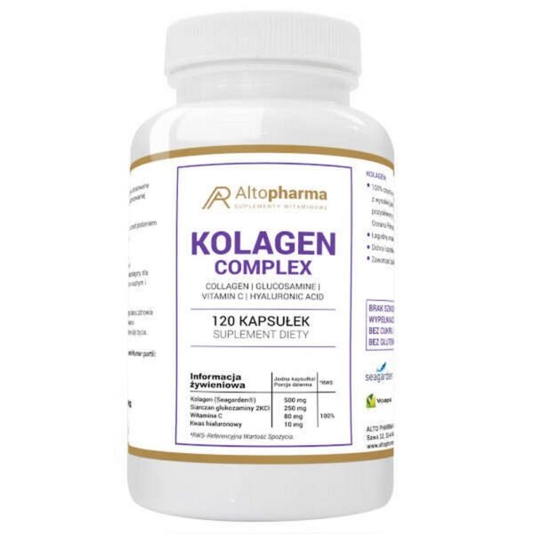 Alto Pharma,Marine Fish collagen dietary supplement ,120 pcs,Suplement diety z kolagenem rybim morskim, 120 szt.