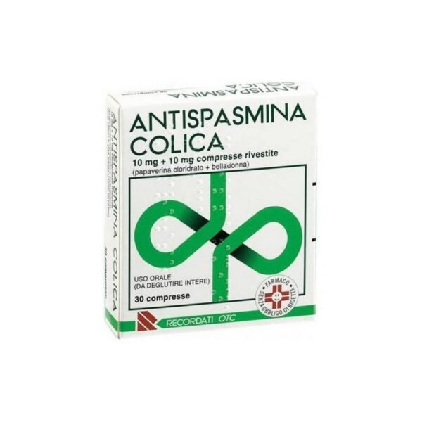 Antispasmin Colic 10 Mg + 10 Mg - Treatment Of Pains Of The Gastro-Enteric Apparatus 30 Tablets
