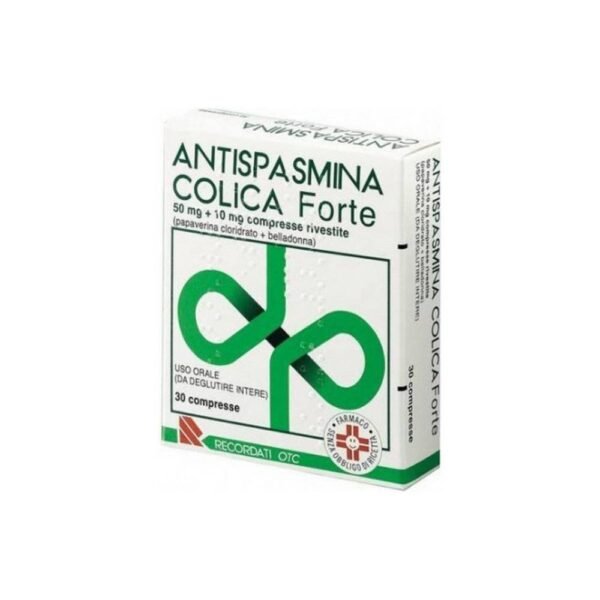 Antispasmina Colica Forte 50 Mg + 10 Mg - Treatment Gastrointestinal Disease 30 Tablets