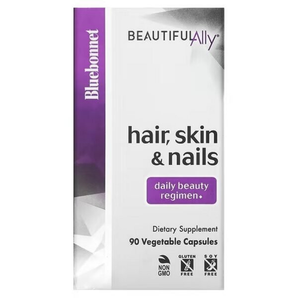 Bluebonnet Nutrition, Beautiful Ally, Hair, Skin & Nails, 90 Vegetable Capsules,Bluebonnet Nutrition, Beautiful Ally, добавка для волос, кожи и ногтей, 90 растительных капсул