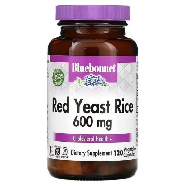 Bluebonnet Nutrition, Red Yeast Rice, 600 mg, 120 Vegetable Capsules,Bluebonnet Nutrition, Roter Hefereis, 600 mg, 120 pflanzliche Kapseln
