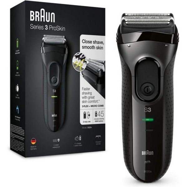 Braun Series 3 ProSkin 3020s black foil shaver;Braun Series 3 ProSkin 3020s Rasierer mit schwarzer Folie