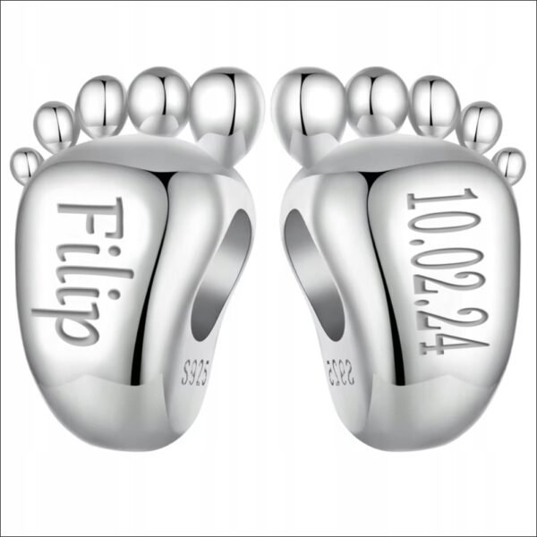 Charms Pendant Charms Foot Engraving Silver 925 Charms Trusky;Dijes Colgantes Dijes Pie Grabado Plata 925 Dijes Trusky