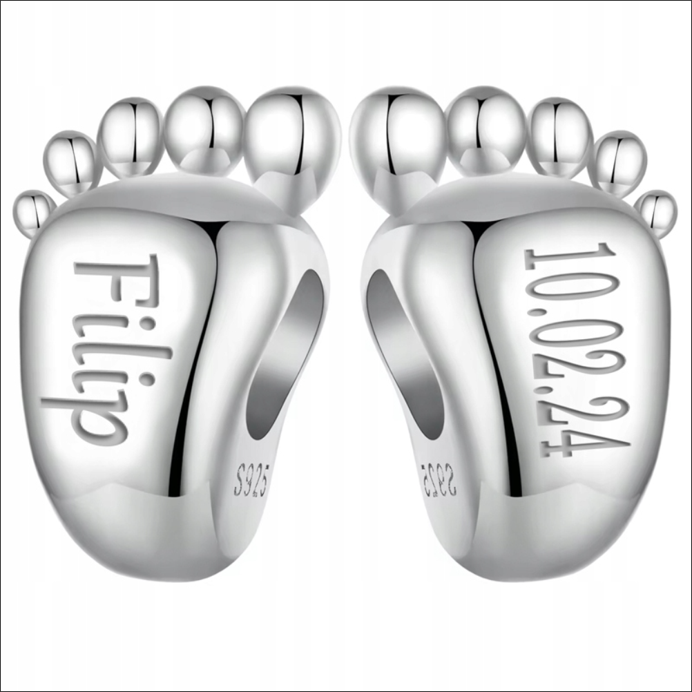 charms pendant charms foot engraving silver 925 charms trusky