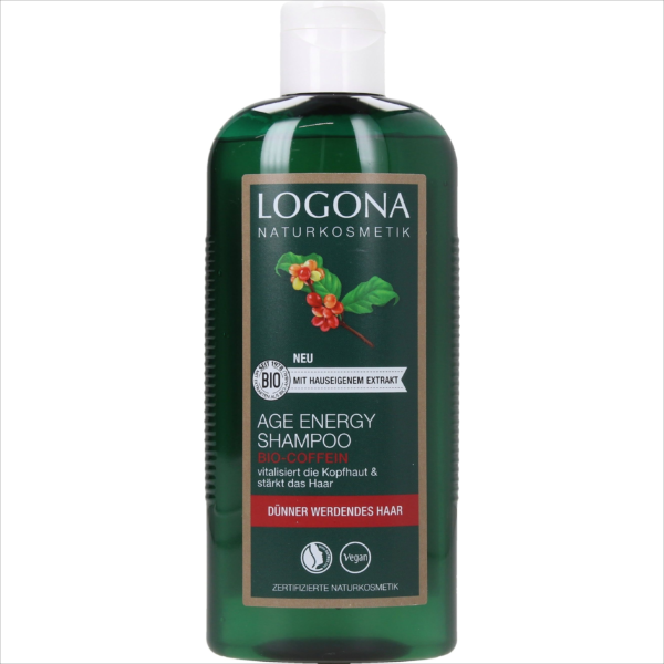 Logona Natural Cosmetics Age Energy Shampoo Organic Caffeine 250ml, Naturkosmetik Age Energy Shampoo Bio-Koffein 250ml