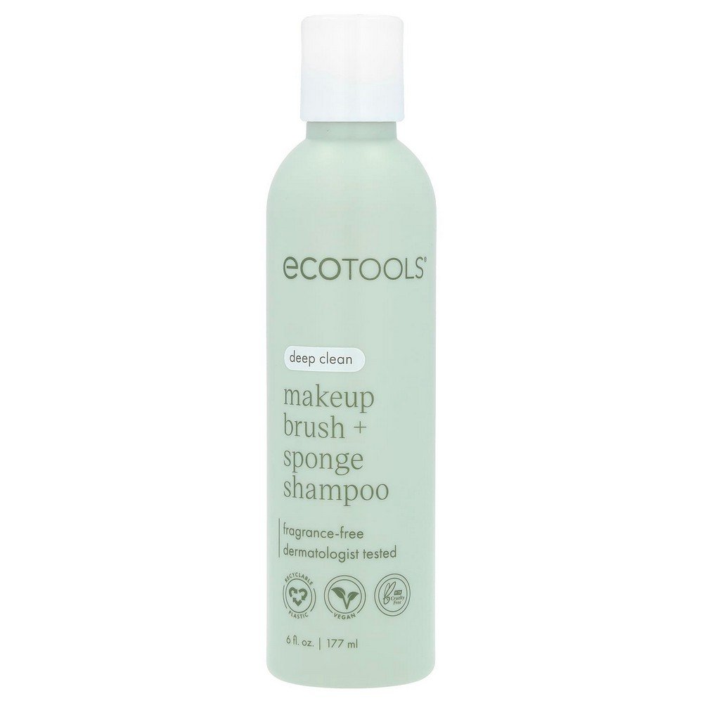 ecotools makeup brush sponge shampoo fragrance free 6 fl oz 177 ml