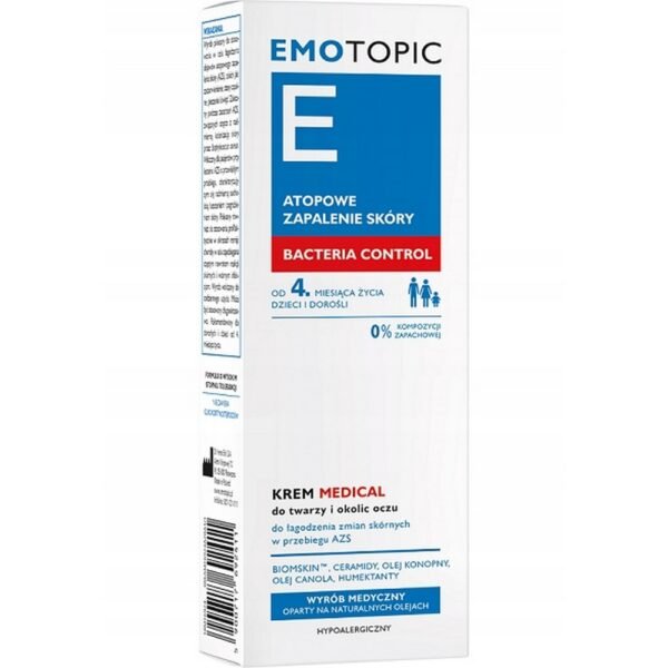Pharmaceris,EMOTOPIC Bacteria Control AZS face cream 50ml,EMOTOPIC Bacteria Control Krem do twarzy AZS 50ml