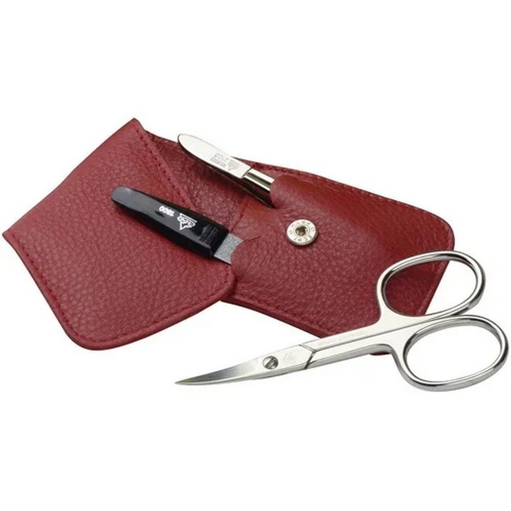 erbe manicure case siena 3 parts red