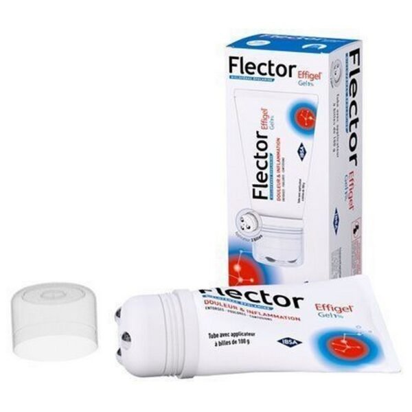 Flector Effigel 1% Roll-on Applicator Gel 100 g,Flector Effigel 1% Gel Applicateur Roll-on 100 g
