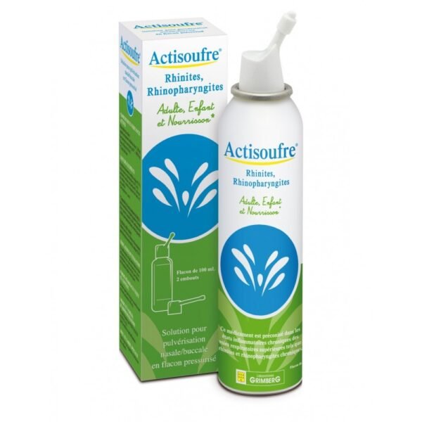 Grimberg Actisoufre Cold Rhinitis Rhinopharyngitis spray or vials,Grimberg Actisoufre Rhume Rhinite Rhinopharyngite spray ou ampoules