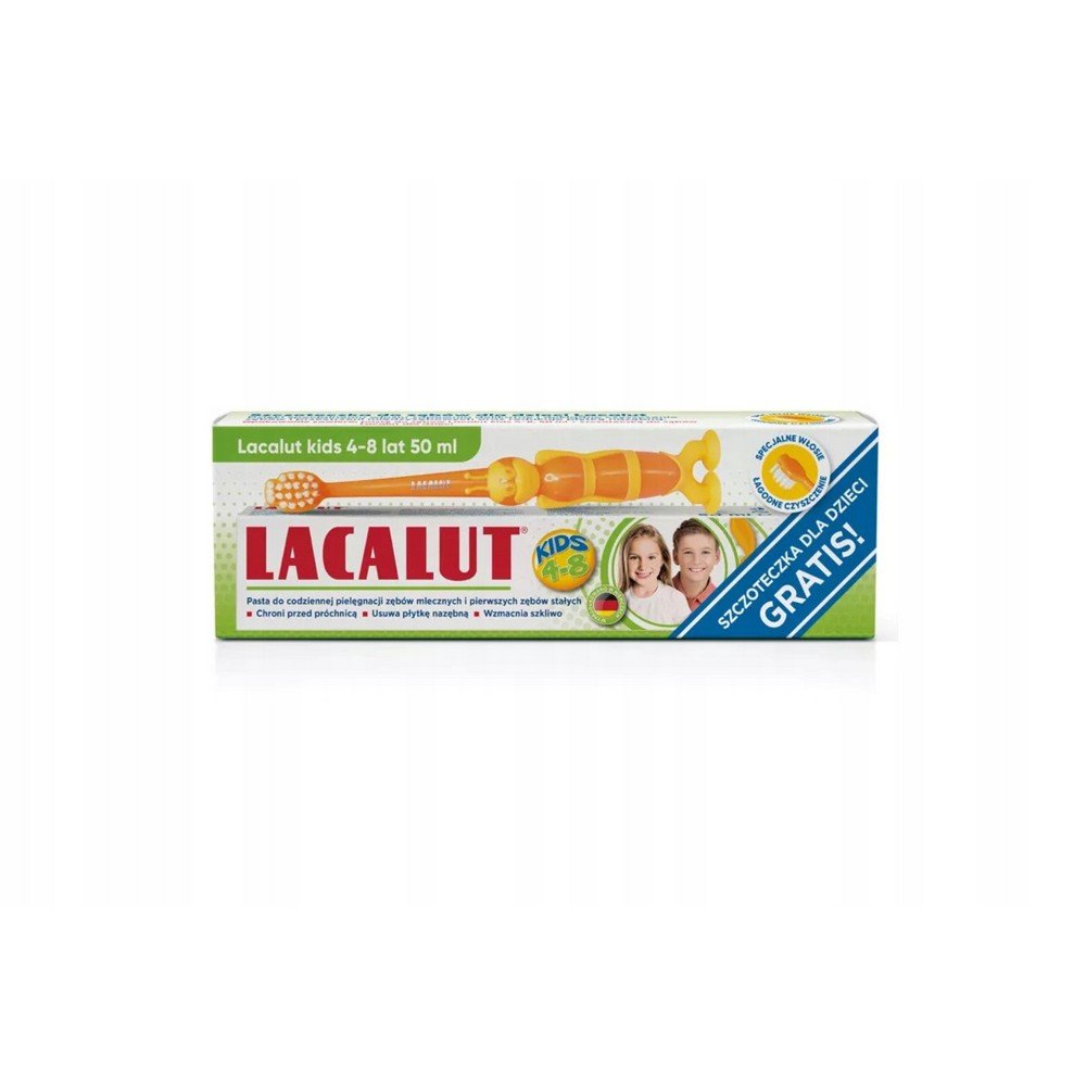 lacalut kids toothpaste for children 4 8 years old toothbrush