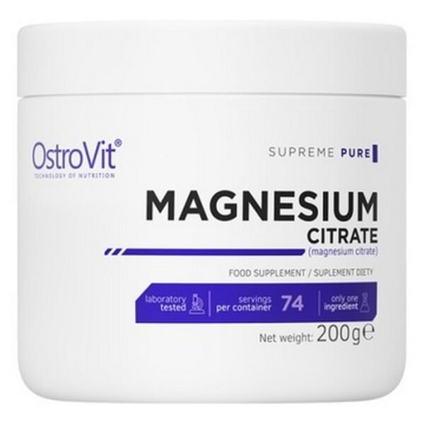 OstroVit, Magnesium Citrate powder 200 g, Cytrynian magnezu w proszku 200 g