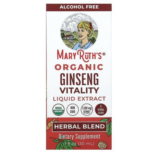 MaryRuth's, Organic Ginseng Vitality Liquid Extract,alcohol-free, 30 ml (1 fl. oz.),MaryRuth's, Bio-Ginseng Vitalität Flüssigextrakt, alkoholfrei, 30 ml (1 fl. oz.)