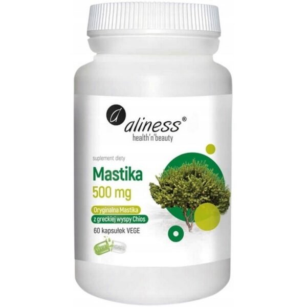 Aliness,MASTIC 60 capsules HELICOBACTER PYLORI STOMACH ULCERS,MASTIC 60 kapsułek HELICOBACTER PYLORI WRZĘDY ŻOłąDKA
