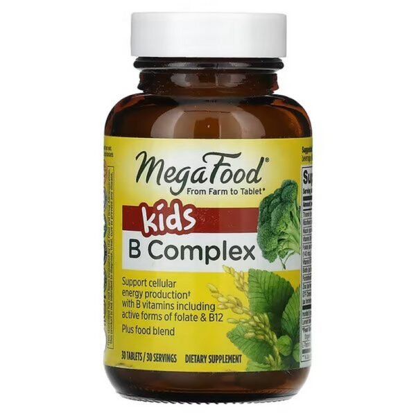 MegaFood, Kids B Complex, vitamin B complex for children, 30 tablets,MegaFood, Kids B Complex, Vitamin-B-Komplex für Kinder, 30 Tabletten