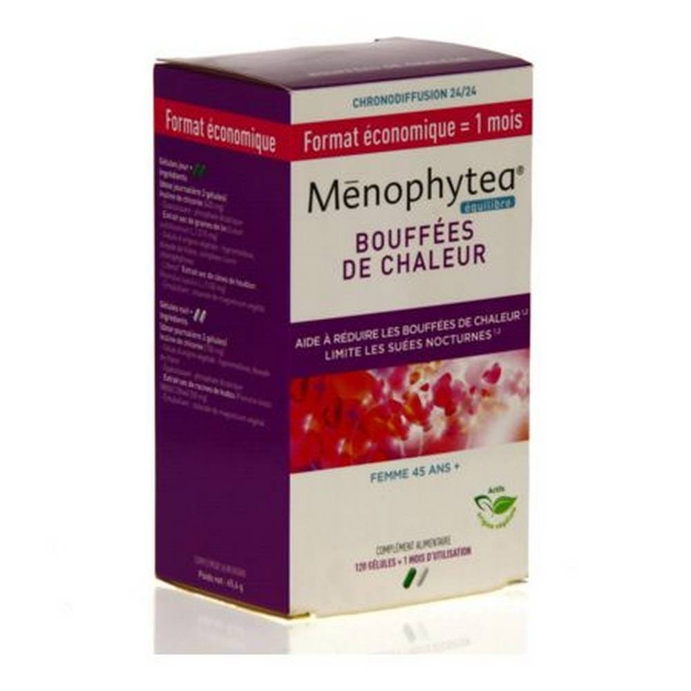 menophytea heat flushes day night 120 menophytea bouffees chaleur jour nuit