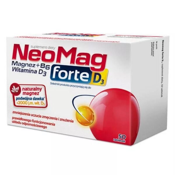 NEOMAG FORTE D3 Tablets for magnesium and vitamin D3 deficiency 50 tablets