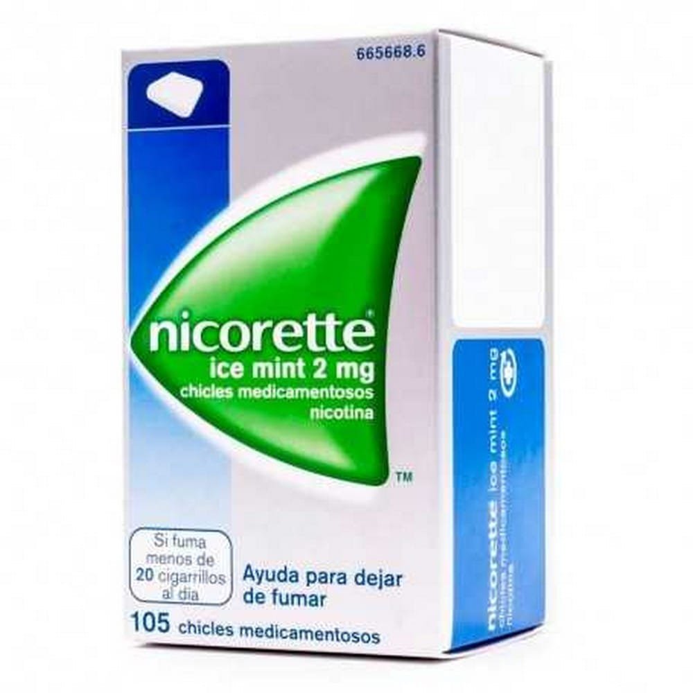 nicorette ice mint 2 mg 105 chewing gums