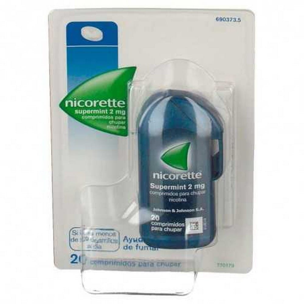 nicorette supermint 2 mg 20 tablets suck