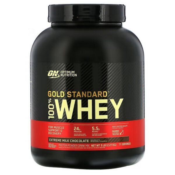 Optimum Nutrition, Gold Standard 100% Whey, Extreme Milk Chocolate, 5 lb. (2.27 kg),Optimum Nutrition, Gold Standard 100% Molke, extreme Milchschokolade, 2,27 kg (5 lb.)