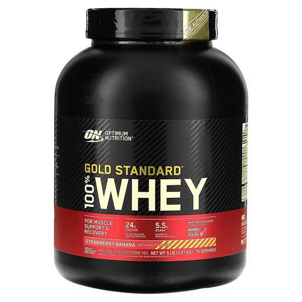 optimum nutrition gold standard 100 whey strawberry banana 227 kg 5 lbs