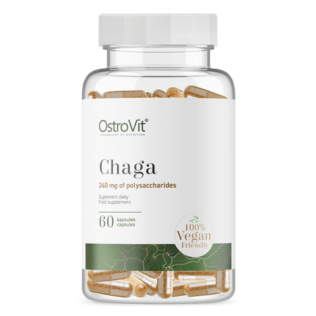 OstroVit,Chaga VEGE dietary supplement ,60 pcs,Chaga VEGE suplement diety, 60 szt,