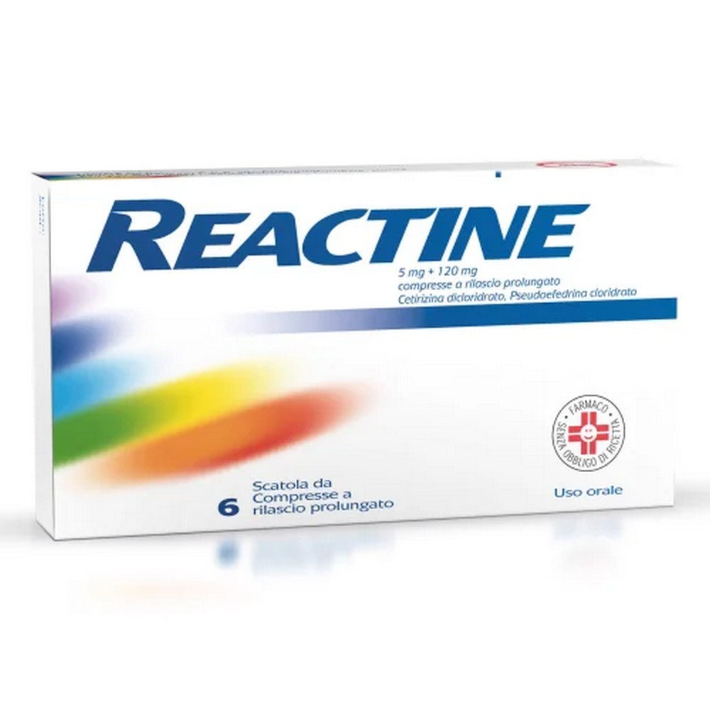 reactine 6 tablets 5mg 120mg prolonged release
