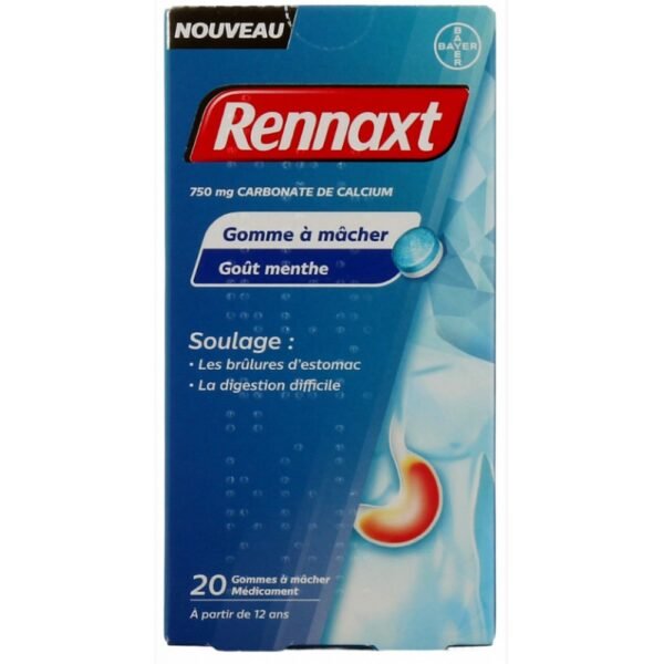 Rennaxt 750mg 20 Gums,Rennaxt 750mg 20 Gommes