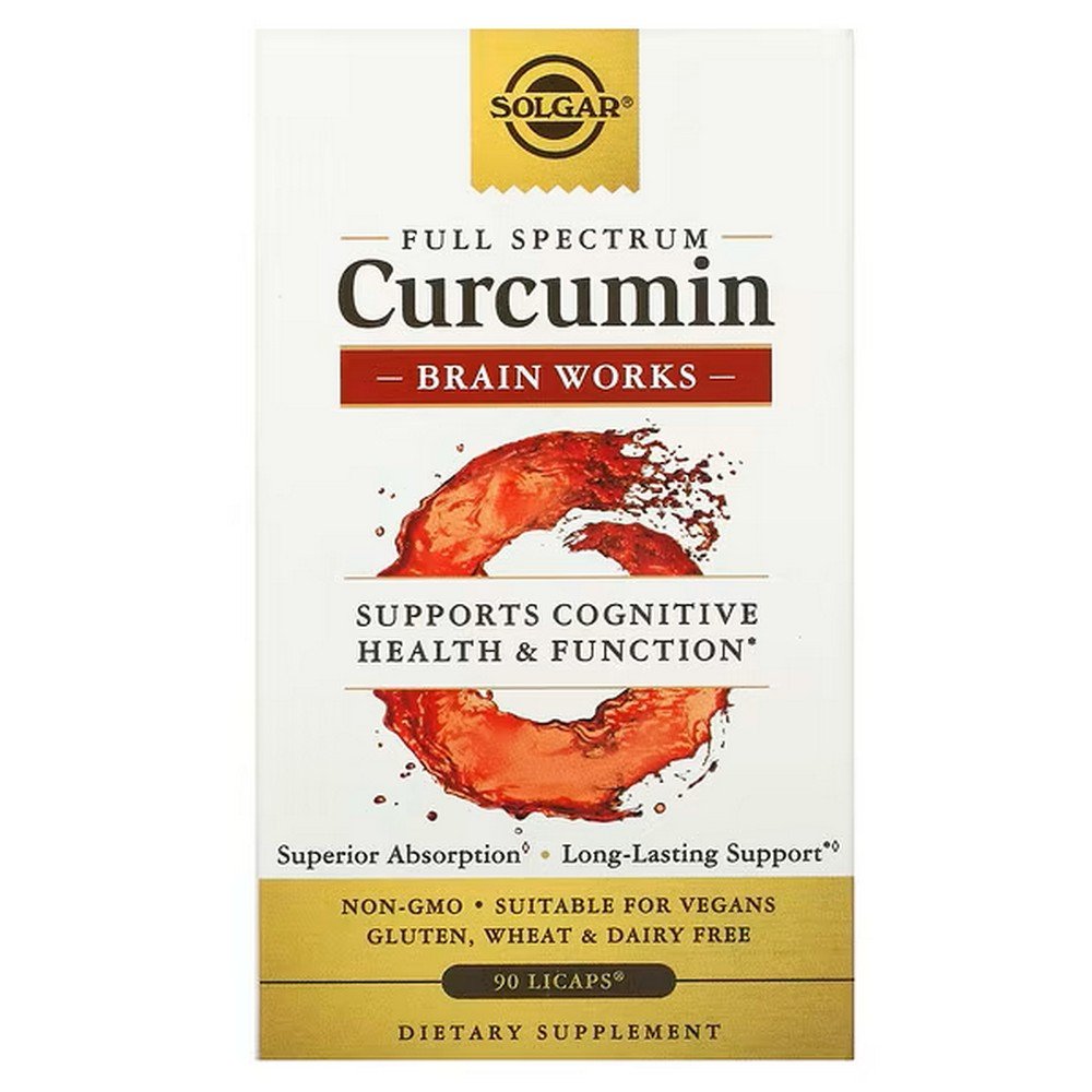 solgar full spectrum curcumin brain works 90 licaps