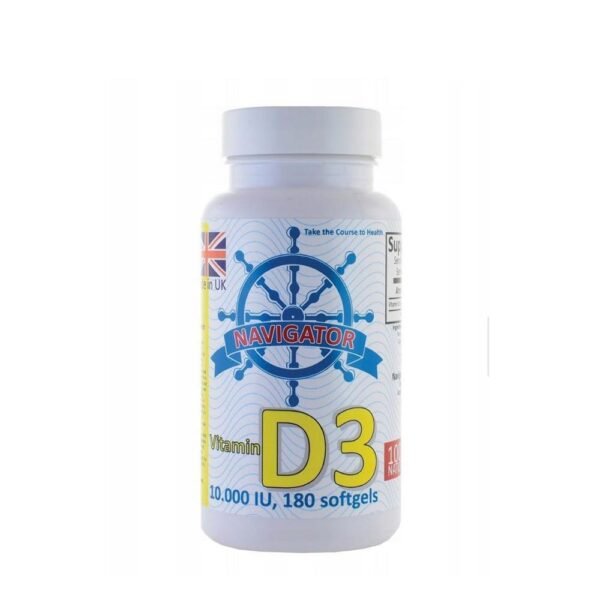 Navigator Supplements Dietary supplement Vitamin D3 capsules 180 pieces, Suplement diety Navigator Supplements Witamina D3 kapsułki 180 sztuk,Navigator Supplements
