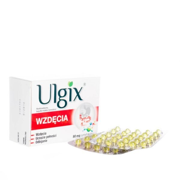 HASCO-LEK S.A.,Ulgix Bloating 80mg 100 capsules,Ulgix Wzdęcia 80mg 100 kapsułek