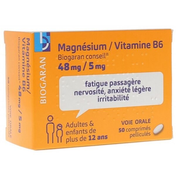 VITAMIN B6 BIOGARAN VITALITY MAGNESIUM 50 TABLETS,VITAMINE B6 BIOGARAN VITALITÉ MAGNÉSIUM 50 COMPRIMES
