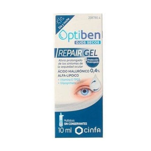 Relief of eye redness-Cinfa Optiben Dry Eyes Repair Gel,