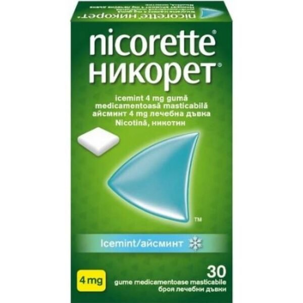 Smoking Cessation-Johnson & Johnson Nicorette Icemint Gum 4 mg,