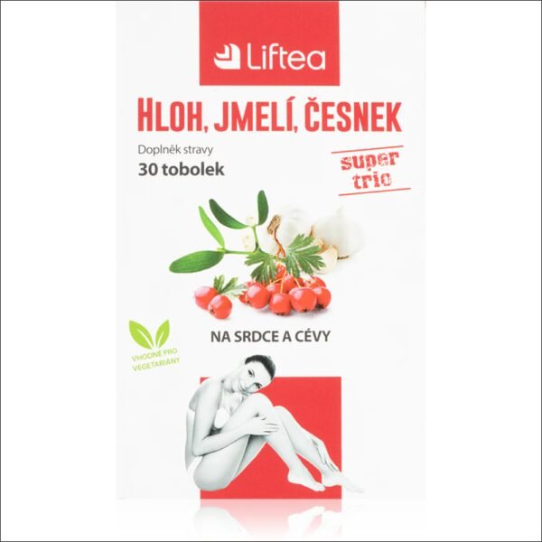 Combination of hawthorn, mistletoe, and garlic for cardiovascular support-Liftea Hawthorn Mistletoe Garlic 30 tablets