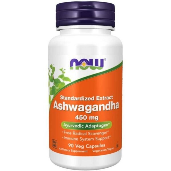 Reduce stress and anxiety -NOW ASHWAGANDHA  450mg,